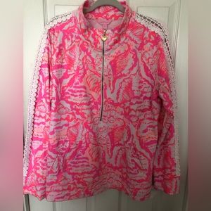 Lilly Pulitzer Skipper popover half zip XL